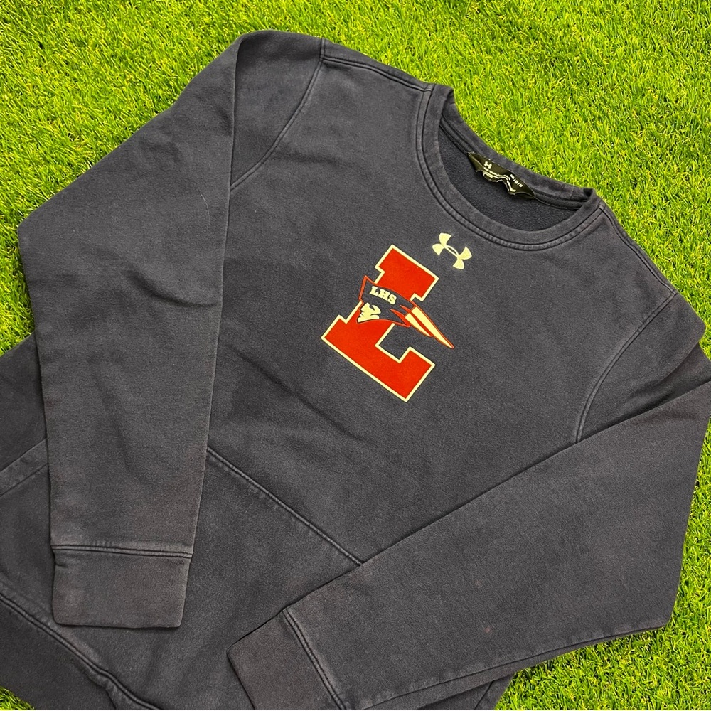 Under Armour‎ Black Crew Neck Sweater with Red Logo